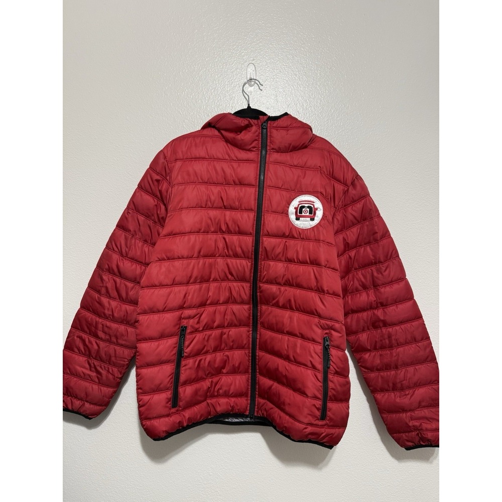 Target Employee Drive Up Puffer Hooded Jacket Quilted Embroidered Mens Size XL